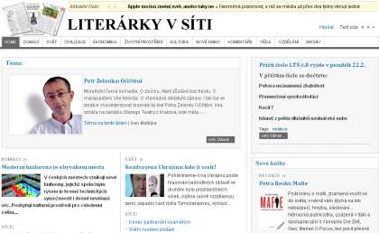 Portál Literárních novin v roce 2010